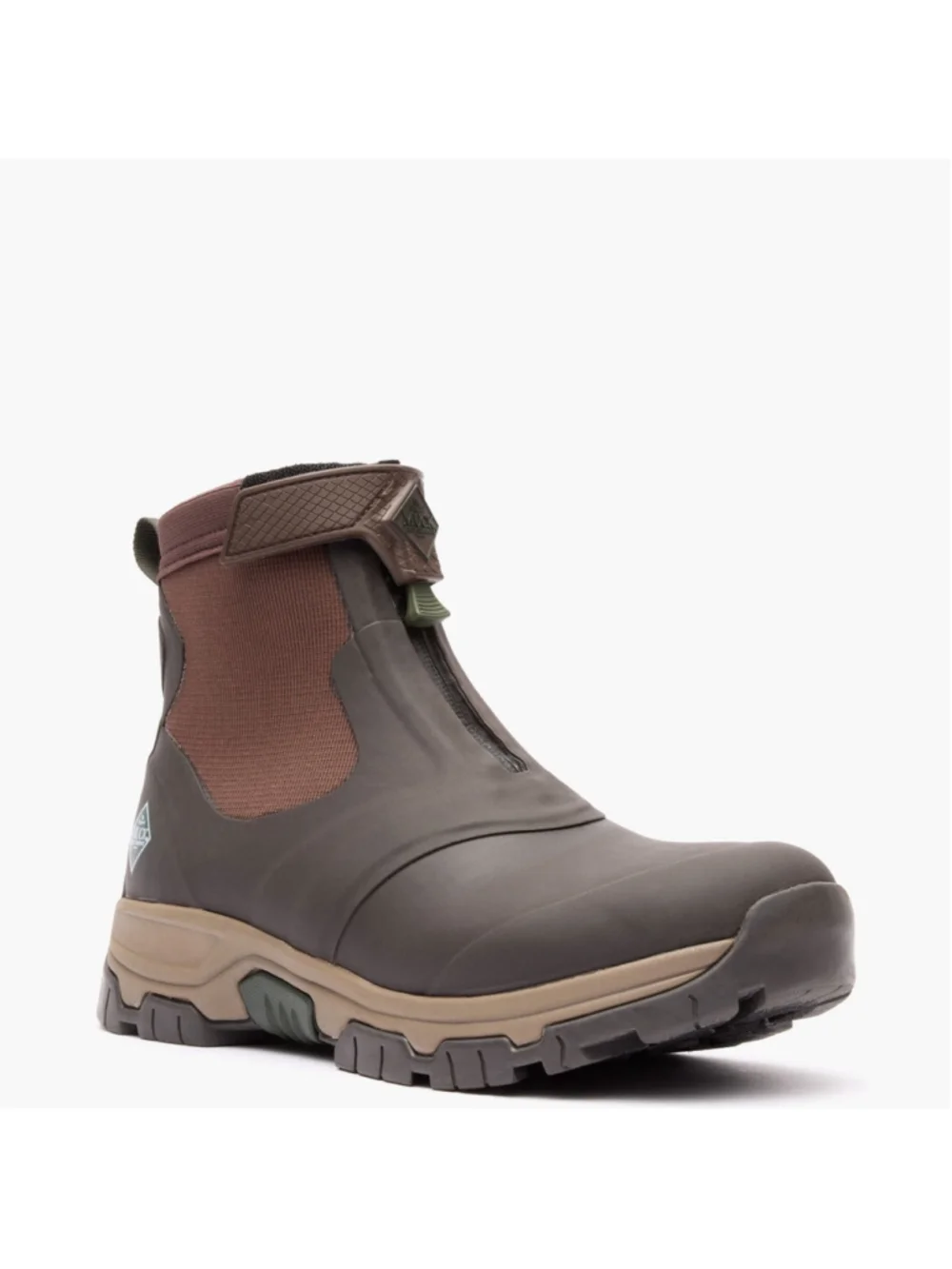 Muck Boot Apex Mid Zip Mens 14 Brown Waterproof Rubber Ankle Boots NIB